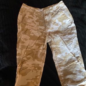 Yellow camo cargo pants